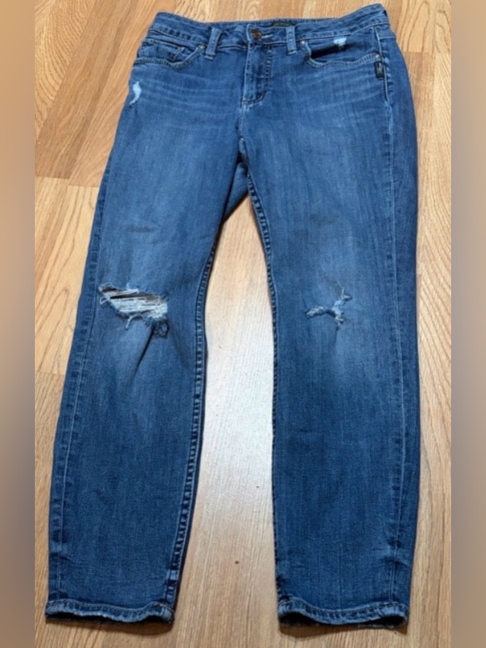 ⭐️ Silver Jeans Co Avery Skinny Crop Distressed Ripped Jeans | Women’s W30 L26